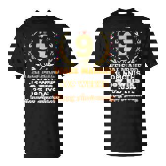 9 Years Married Happy 9Th Wedding Anniversary Couple Ring T-Shirt - Monsterry