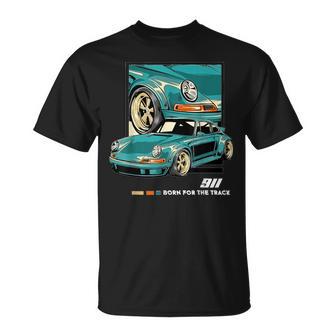 911 Gt3 Rs Silhouette Oldtimer Retrointage Car T-Shirt - Geschenkecke