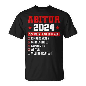 Abitur 2024 Abi 2024 Geschafft Weltherrschaft Abiturienten T-Shirt - Geschenkecke