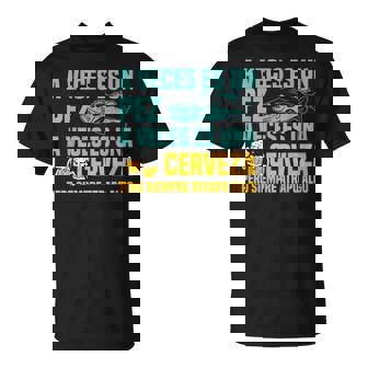 Aeces Un Pez Aeces Una Cerveza Pescador Hombre Regalo Camiseta unisex - Regaloses