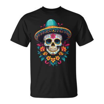 Aesthetic Mexico Dia De Muertos Skull T-Shirt - Geschenkecke