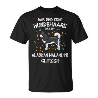 Alaskan Malamute Glitter Dog Holder Idea Dog T-Shirt - Geschenkecke