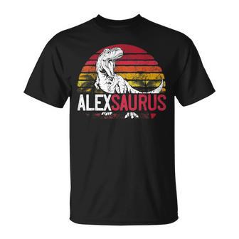 Alex Saurus Regalo Con Nombre De Dinosaurio Personalizado Camiseta unisex - Regaloses