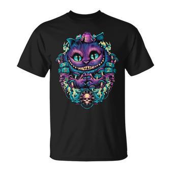 Alice In Wonderland Cheshire Cat All Mad Here T-Shirt - Geschenkecke