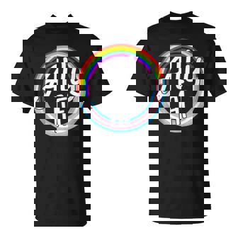 Ally Af Trans Flag Love Equality Lgbt Pride Flag Love Gay T-Shirt - Monsterry