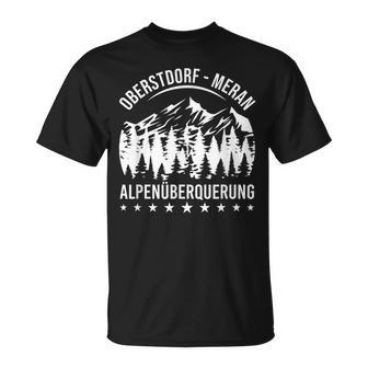 Alpenüberquerung Oberstdorf Merano E5 Alpine Crossing T-Shirt - Seseable