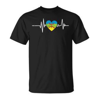 Amazigh Heartbeat Lovers Intage Berber Amazigh Fl T-Shirt - Geschenkecke