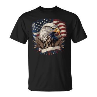 American Fan American Flag And Eagle Usa T-Shirt - Geschenkecke