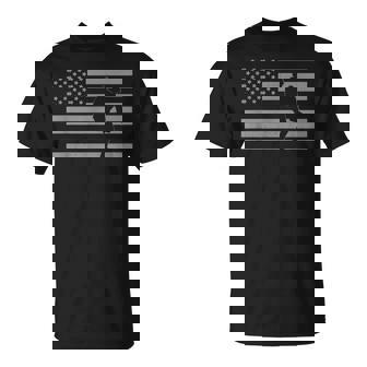 American Flag Baseball Pitcher Baseball Apparel Baseball T-Shirt - Monsterry