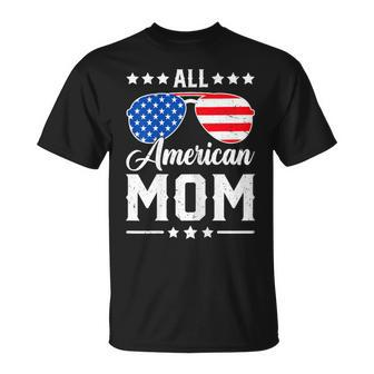 All American Mom 4Th Of July Patriotic Usa Matching T-Shirt - Monsterry