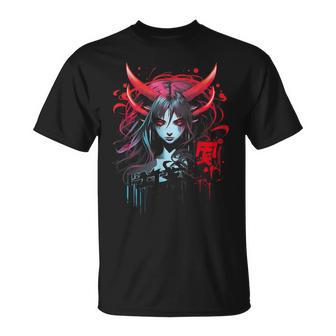 Anime Goth Girl Japonais Esthétique Grunge Horreur T-Shirt - Cadeauxyz