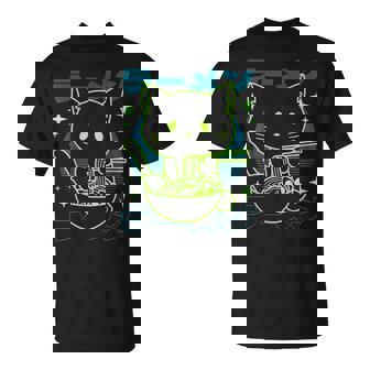 Anime Ramen Cat Japanese Retro Noodles Aesthetic Kawaii Cat T-Shirt | Mazezy