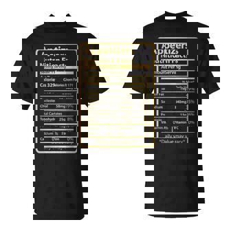 Appetizers Nutrition Facts Food For Thanksgiving T-Shirt - Monsterry