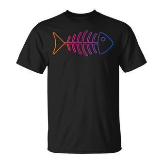 Arête De Poisson Colorée Pour Les Personnes Positives T-Shirt - Cadeauxyz