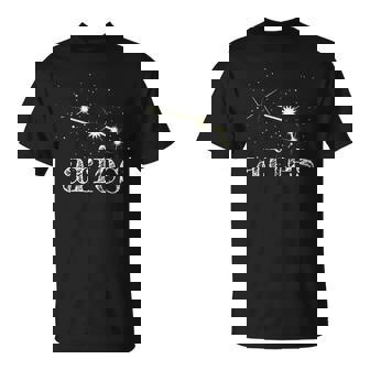 Aries Constellation With Star Background Zodiac T-Shirt - Monsterry
