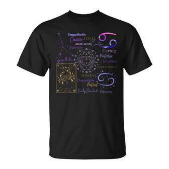 Astrología Horóscopo Estrella Constelación Cáncer Signo Del Zodiaco Camiseta unisex - Regaloses