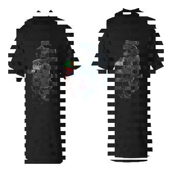Astronaut Holding Jellyfish Space Animals Cute Colorful T-Shirt - Monsterry