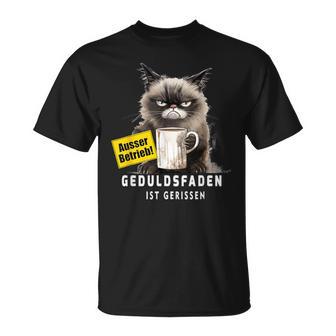 Ausser Betrieb Geduldsfaden Gerissen Arbeit Humor Office T-Shirt - Geschenkecke