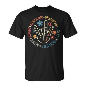 Autism Accept Adapt Advocate Inclusion Autism Awareness T-Shirt | Seseable UK