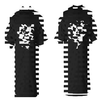 Awesome Cow Print Black N White Print Heart T-Shirt - Thegiftio