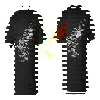 Awesome Flames Dragon With Fire Breathing T-Shirt - Monsterry