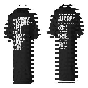 Awesome Wife Since 1980 44 Aniversario De Boda 44 Años Camiseta unisex - Regaloses