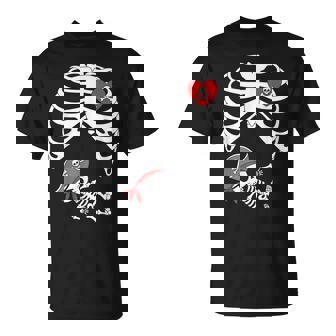 Baby Pregnancy Halloween Skeleton Xray Pirate Boy Pregnant T-Shirt - Monsterry