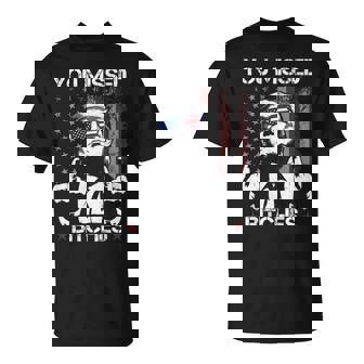 On Back You Missed Trump 2024 Us American Flag T-Shirt - Monsterry