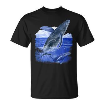 Baleine Avec Bébé Baleine Sea Life Ocean Water T-Shirt - Cadeauxyz