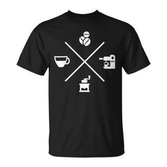 Barista Kaffee Espresso Cappuccino Kaffeemaschine T-Shirt - Geschenkecke