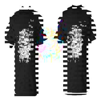 Beagle Splash Art Butterflies Dog Lover T-Shirt - Monsterry