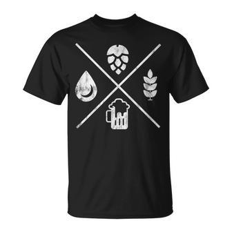 Beer Water Malt & Hops T-Shirt - Geschenkecke