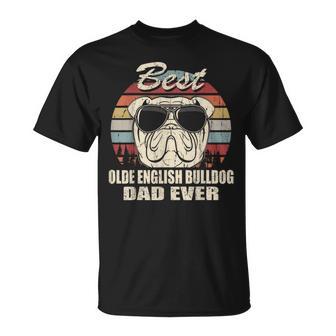 Best Olde English Bulldog Dad Everintage Retro T-Shirt - Geschenkecke