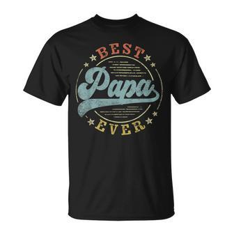 Best Papa Ever Father's Day Papa Vintage Emblem T-Shirt | Seseable UK