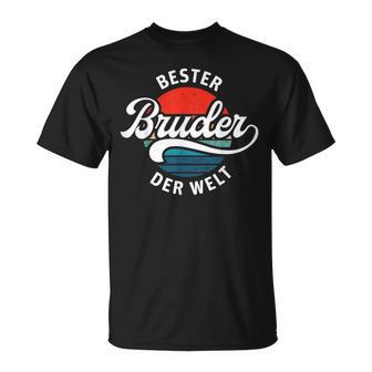 Bester Bruder Der Welt Retrointage Saying Brudi T-Shirt - Seseable