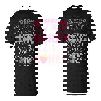 Big Brother Of The Berry Sweet One Strawberry First Birthday T-Shirt - Thegiftio UK