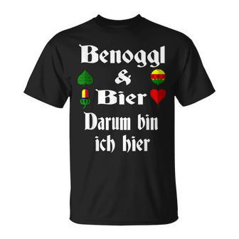 Binokel Player Swabian Schwabe Beer Benoggl T-Shirt - Geschenkecke