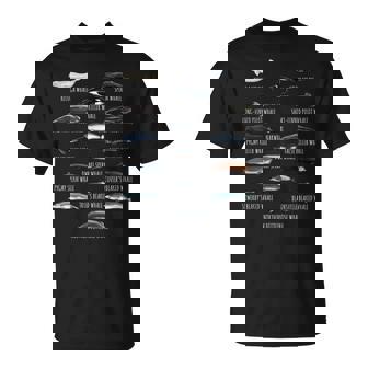 Biología De Especies De Ballenas Diferentes Tipos De Ballenas Camiseta unisex - Regaloses