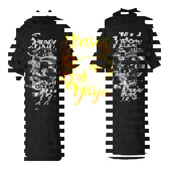 Blessed To Be Called Yaya Sunflower Lovers Grandma T-Shirt - Monsterry