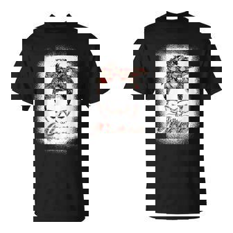 Blessed Glamma Flowers Messy Bun Sunglasses T-Shirt - Monsterry