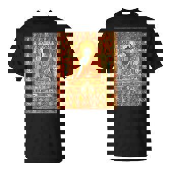 Bouddha Tibétain Peint 14Ème Siècle En Coton Doré T-Shirt - Cadeauxyz