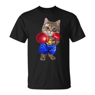 Boxer Chat Comme Combattant De Boxe T-Shirt - Cadeauxyz