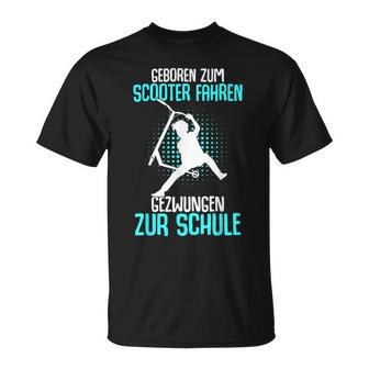 Boys & Children's With 'Geboren Zum Scooter Fahren' Motif T-Shirt - Geschenkecke