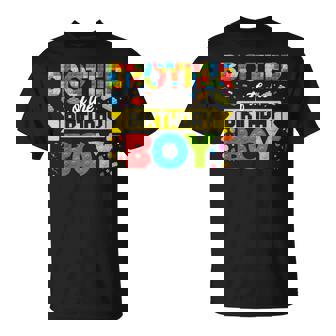 Brother Of The Birthday Boy Master Builder Building Blocks T-Shirt | Seseable UK