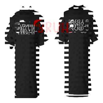 Bruh Christmas Plaid Teens Boys Kids Xmas Pajamas T-shirt - Monsterry