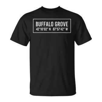 Buffalo Grove Il Illinois City Coordinates Home T-Shirt - Monsterry UK