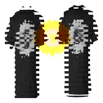 Cadeau Pour Et Homme Primate Baboon Amoureux De Tournesols T-Shirt - Cadeauxyz