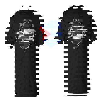 Camisa De Cuba Con Bandera Súper Cubana Del Orgullo Hispano Raíces Cubanas Camiseta unisex - Regaloses