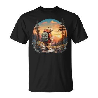 Camping Abenteuer Natur Bär Wandern Berge T-Shirt - Geschenkecke