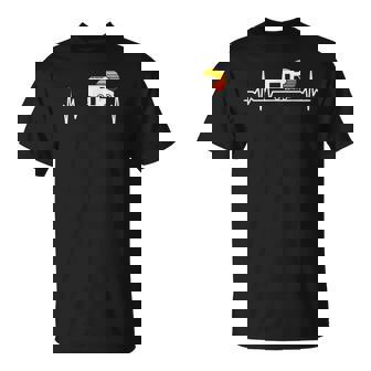 Camping Heartbeat Rv Caravan Motorhome T-Shirt - Thegiftio UK